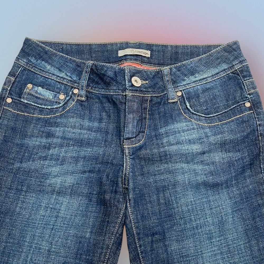 REFUGE Women’s 9 Long (Juniors) Boot Leg Blue Jeans